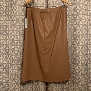 Faux leather skirt